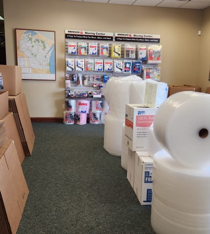 boxes and packing supplies